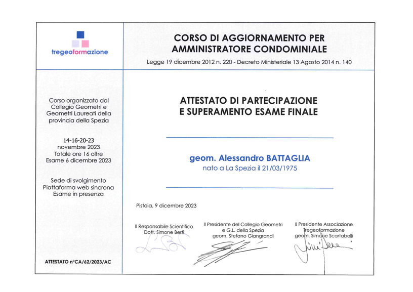 Amministratore Condominiale — Aggiornamento (DM 140/2014)